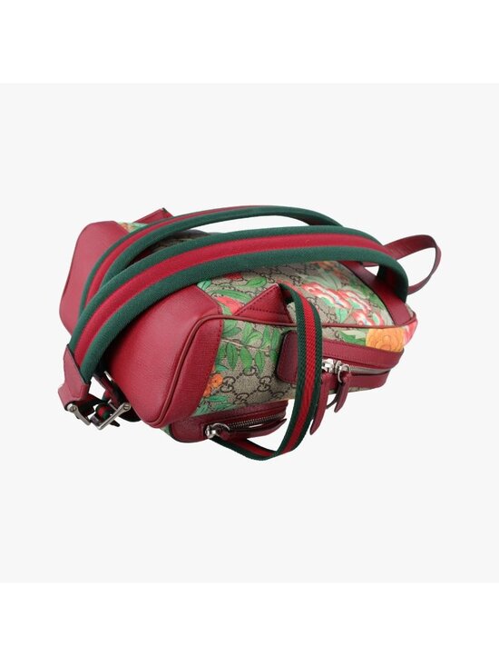 Gucci GG Supremutian Beige Multicolor Canvas Leather Backpack